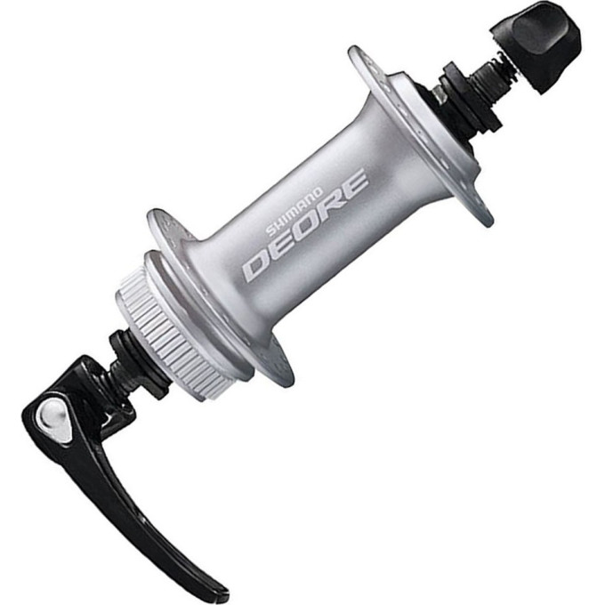 Втулка передняя SHIMANO DEORE, M6000, 36 отверстий, C.LOCK, QR, серебристый EHBM6000AS
