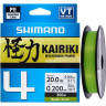 Леска плетёная SHIMANO KAIRIKI 4 PE 150 м разноцветная 0,16 мм 8,1 кг LDM54TE1516015M